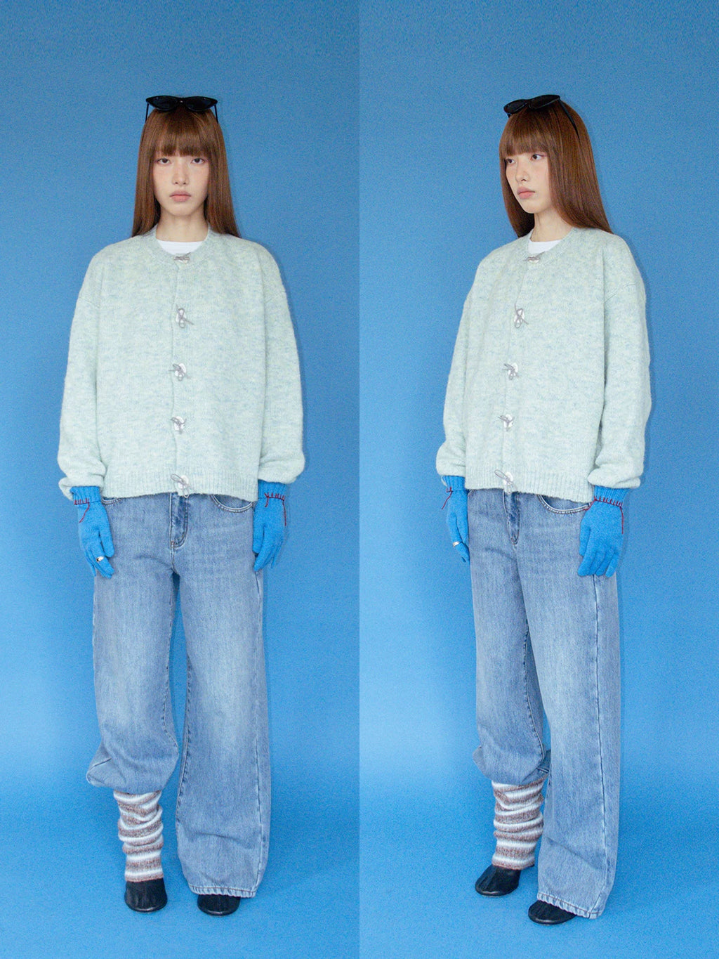 FUNKYFUN | COLORFUL KNIT CARDIGAN SWEATER【ID:TN00170】