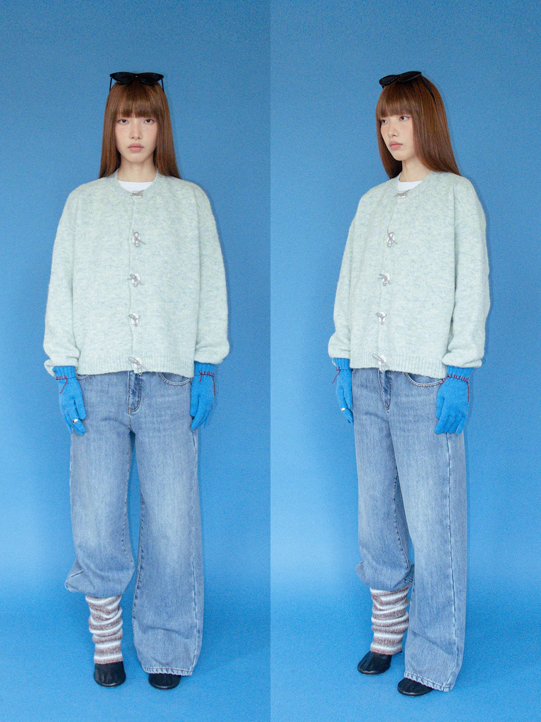 FUNKYFUN | COLORFUL KNIT CARDIGAN SWEATER【ID:TN00170】