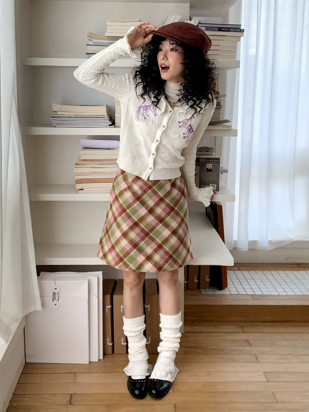 化学少女 | PLAID A-LINE SKIRT【ID:TN00157】