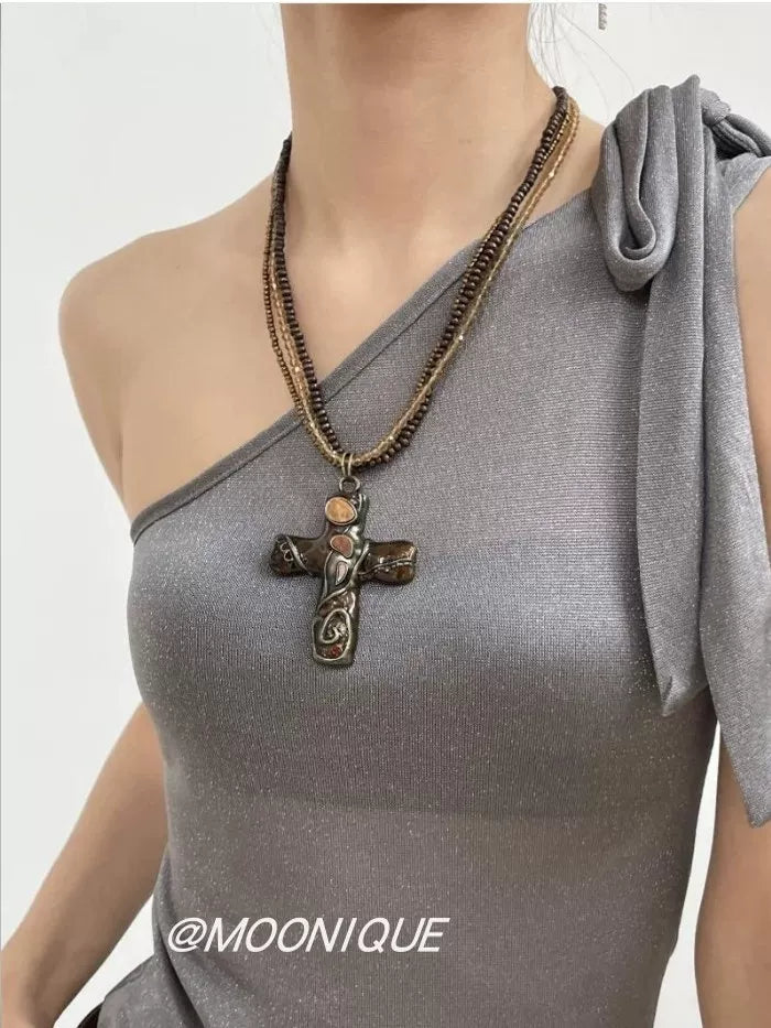 VINTAGE GOTHIC CRYSTAL NECKLACE