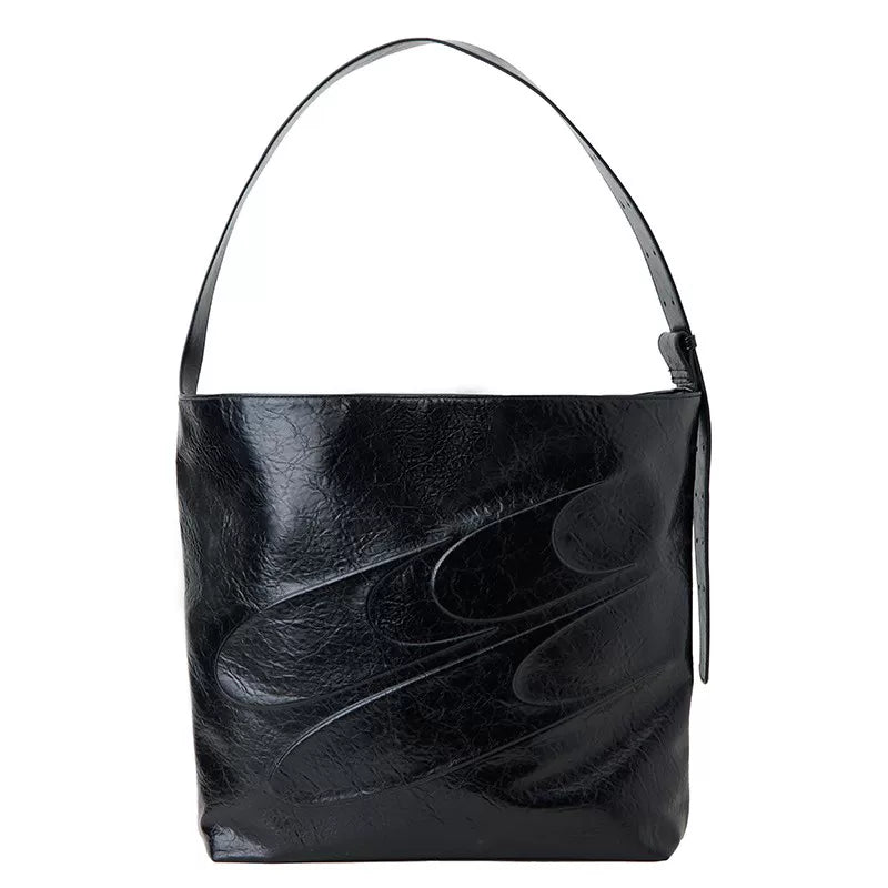 LARGE CAPACITY LEATHER TOTE BAG