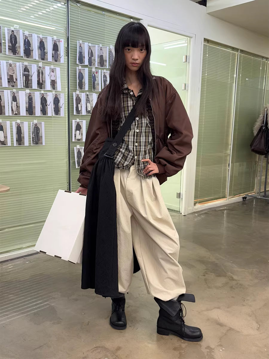 Lantern Trousers in Khaki or Soft Sand