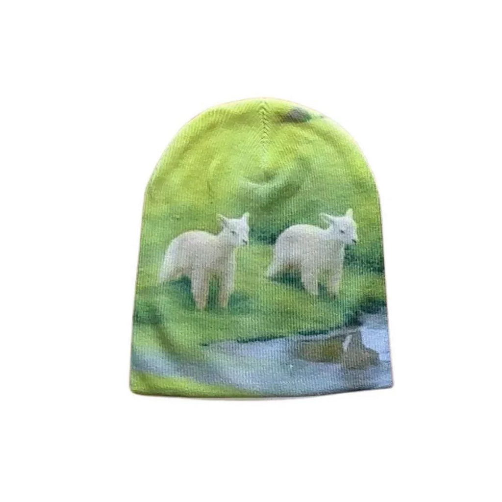 TRIA SELECT | RETRO Y2K DOUBLE-SIDED KNIT CAP【ID:TN00124】