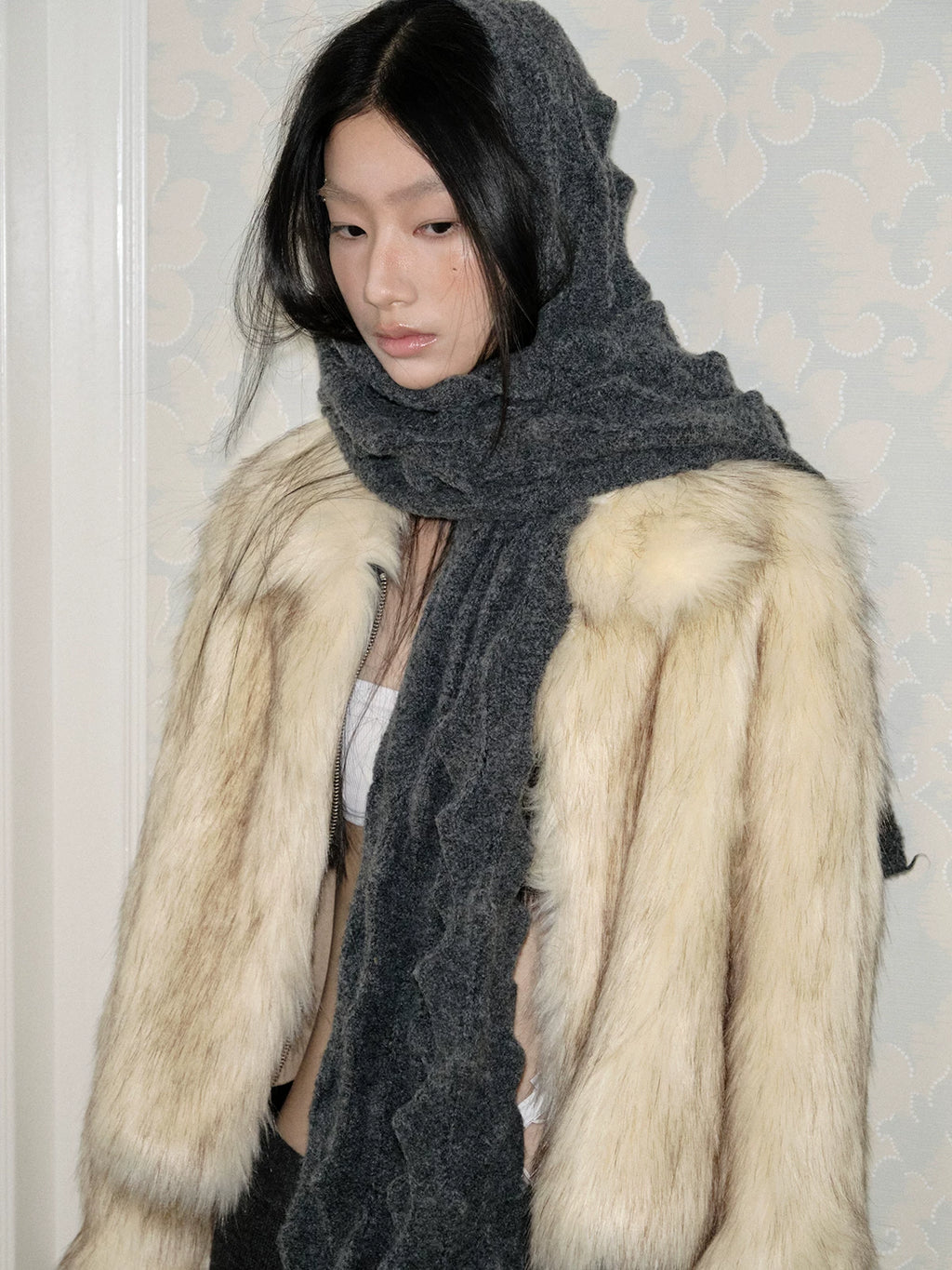 TRIA SELECT | THICK WOOL SCARF FOR WINTER【ID:TN00142】