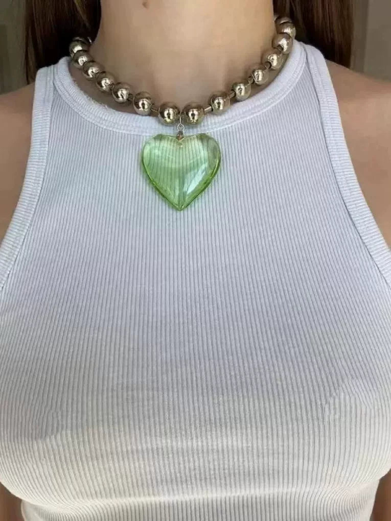 COLORFUL SUMMER HEART NECKLACE