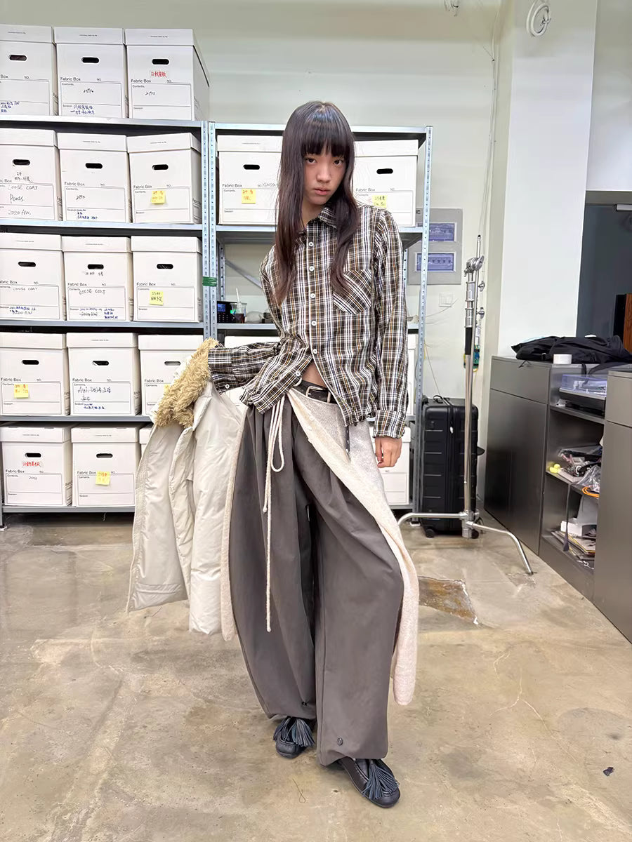Lantern Trousers in Khaki or Soft Sand