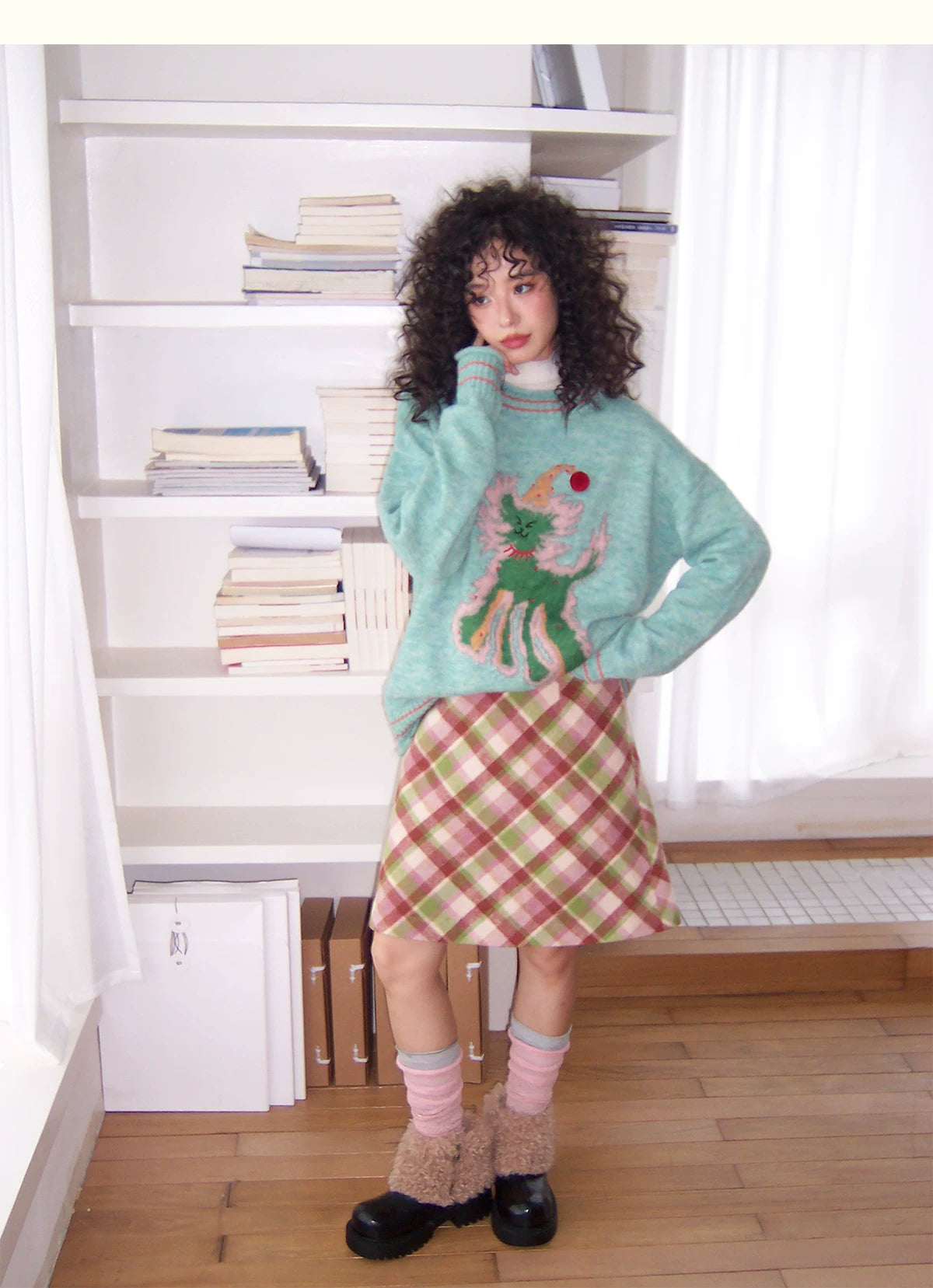 化学少女 | KNIT SWEATER WITH BOWLER HAT【ID:TN00148】