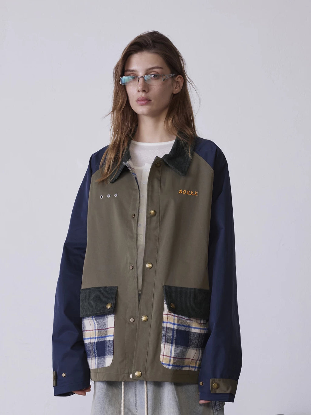 RETRO COLOR BLOCK WORKWEAR JACKET