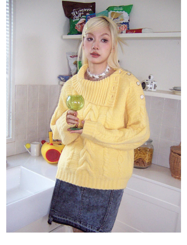 化学少女 | SLOUCHY WOOL MOHAIR SWEATER【ID:TN00147】