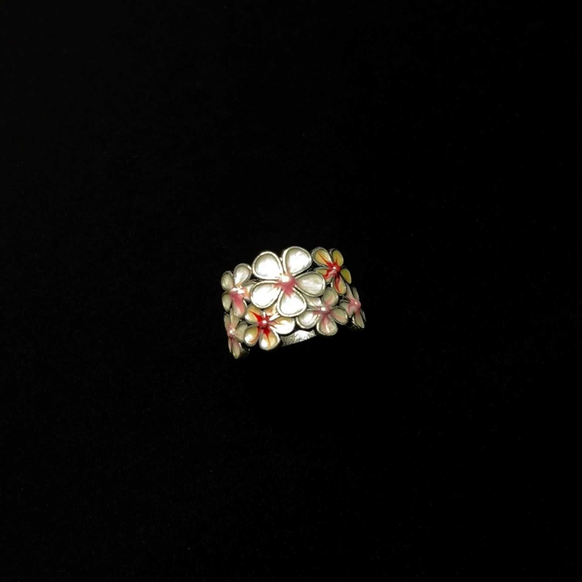 COLORFUL ENAMEL FLOWER RING
