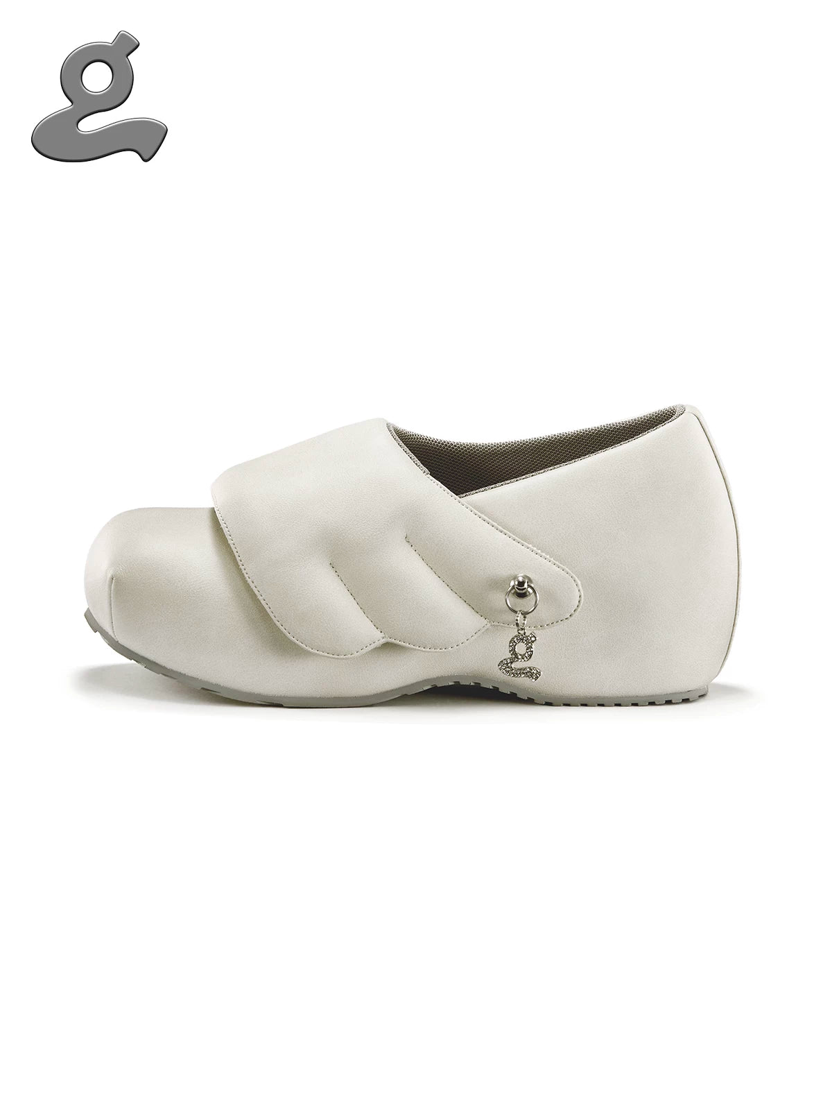 BEIGE WINGS VELCRO LOAFERS