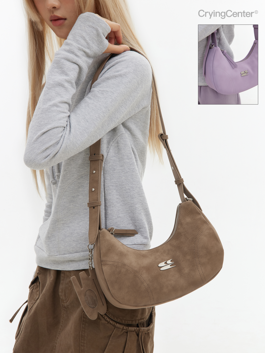 MULTICOLOR VELVET BIKER TOTE BAG