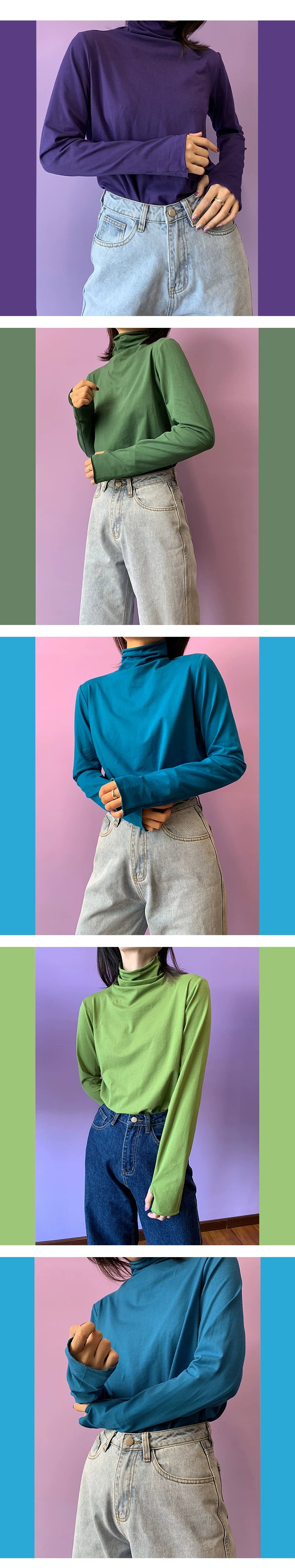 化学少女 | COLOR BOMB KNIT LONG SLEEVE TOP【ID:TN00145】