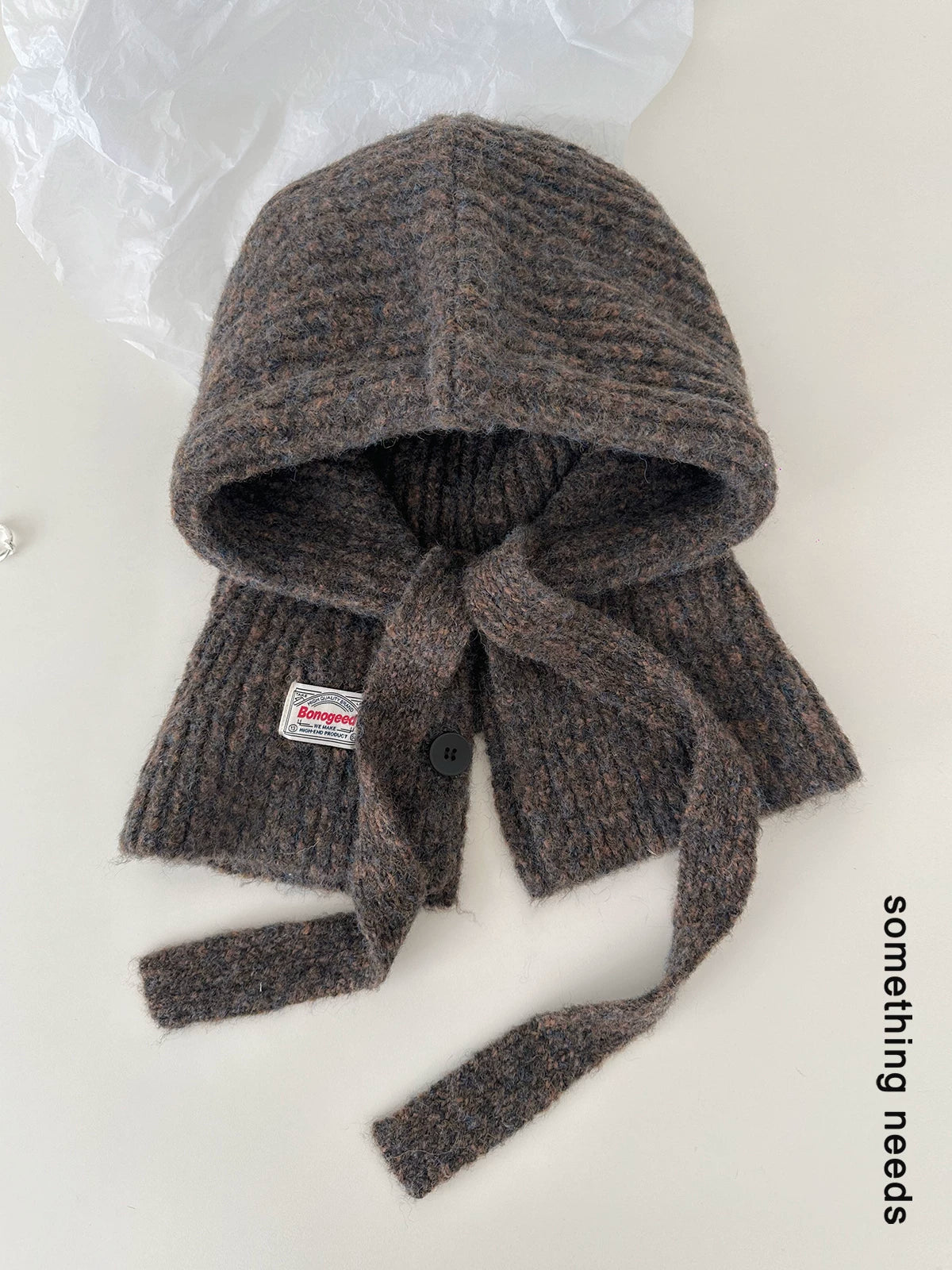 TRIA SELECT | WINTER KNIT BALACLAVA HAT【ID:TN00074】