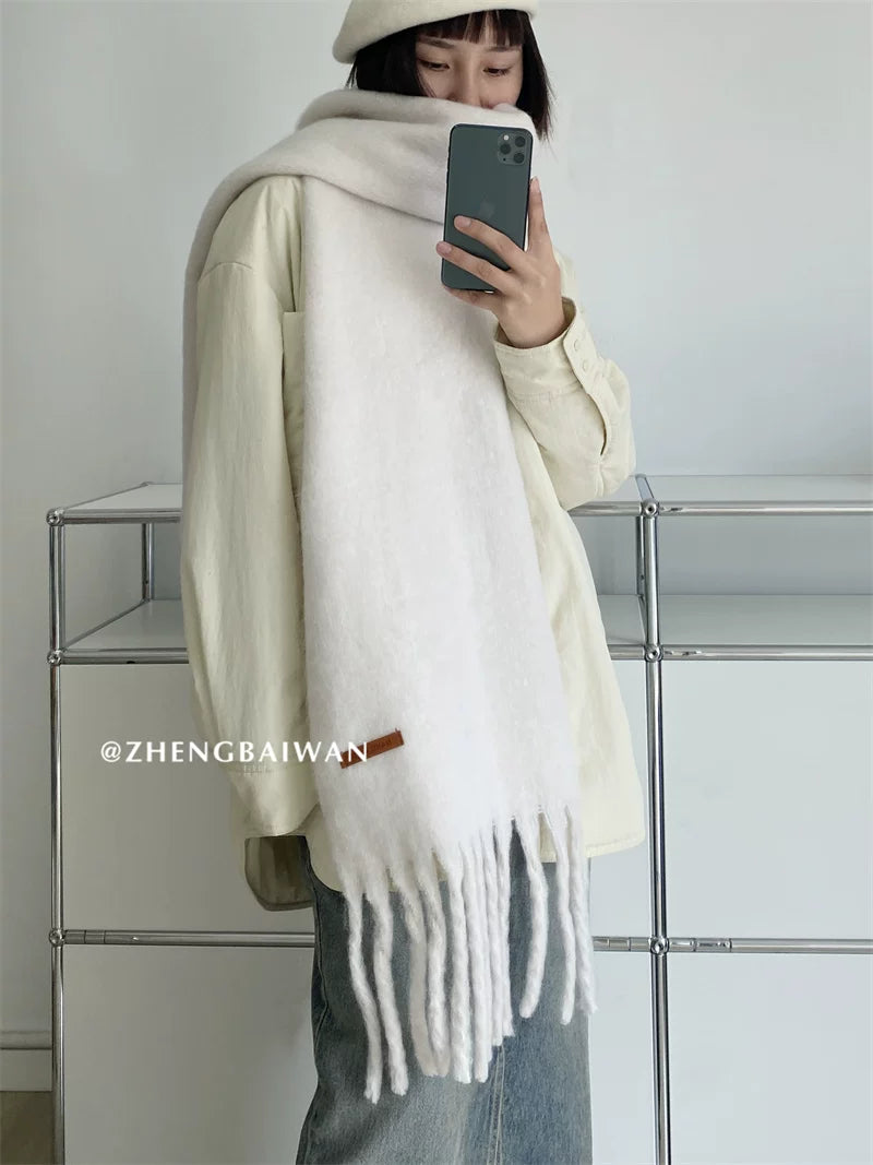 TRIA SELECT | PLUSH MACARON COLOR SCARF【ID:TN00133】