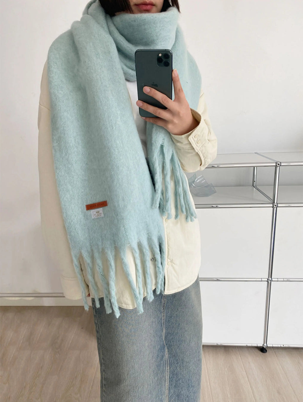 TRIA SELECT | PLUSH MACARON COLOR SCARF【ID:TN00133】