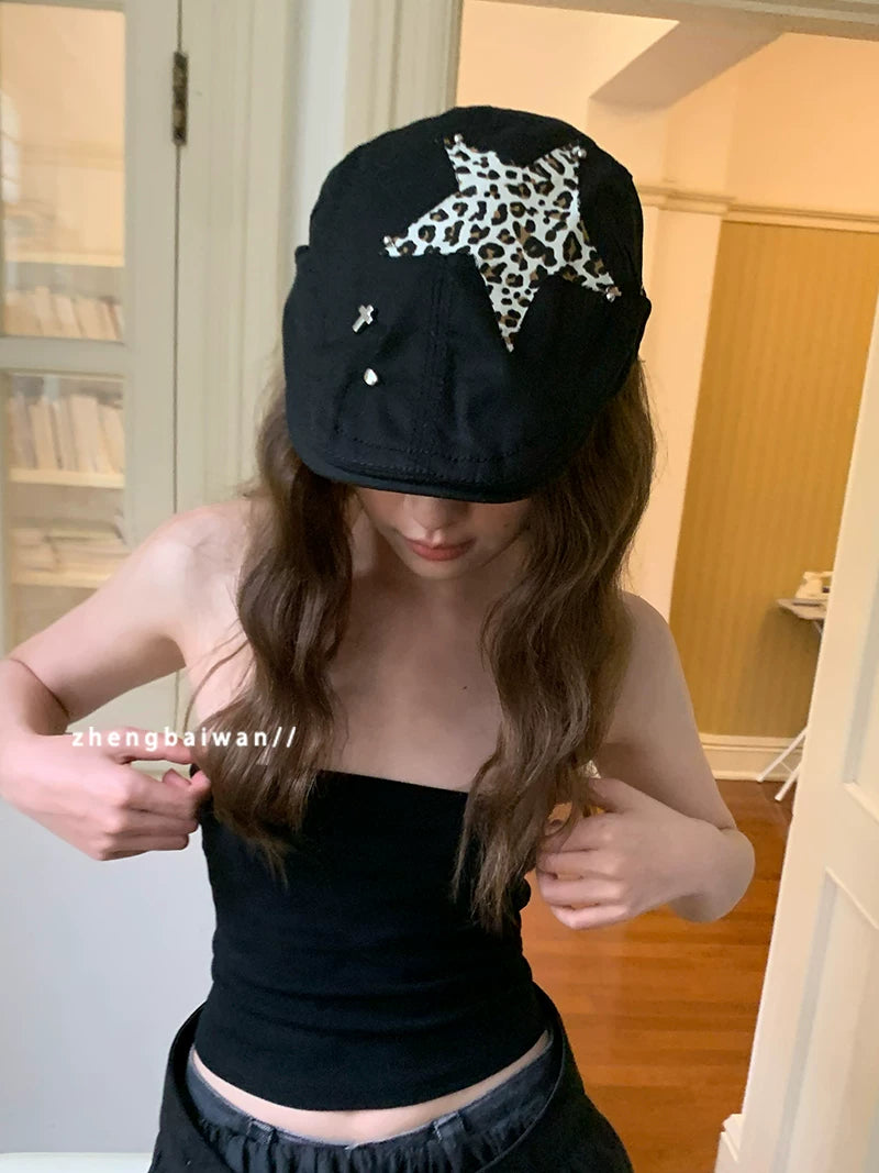 TRIA SELECT | RETRO BLACK BERET HAT【ID:TN00086】