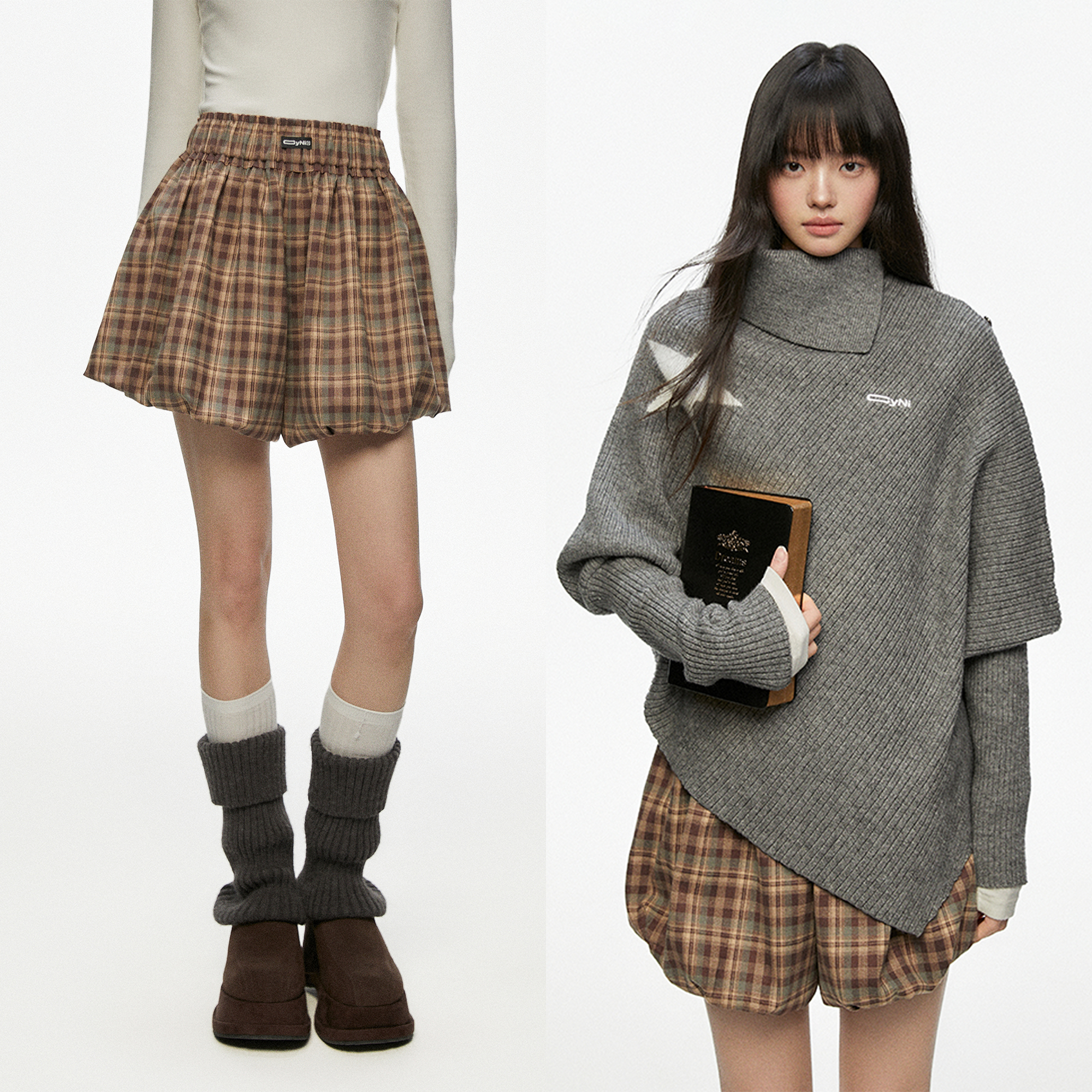 THELIGHT | NICHE HIGH COLLAR CAPE SWEATER【ID:TN00096】