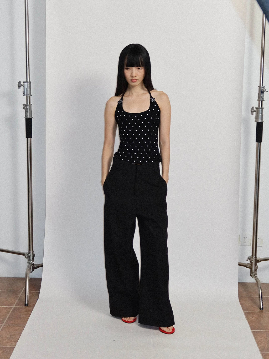 FUNKYFUN | HIGH WAISTED CASUAL SUIT PANTS【ID:TN00194】