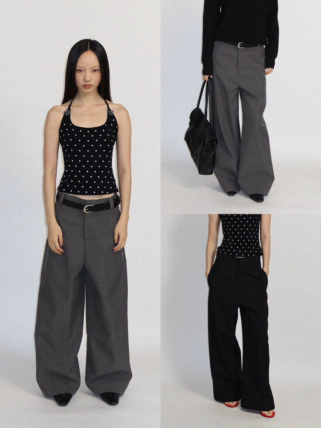 FUNKYFUN | HIGH WAISTED CASUAL SUIT PANTS【ID:TN00194】