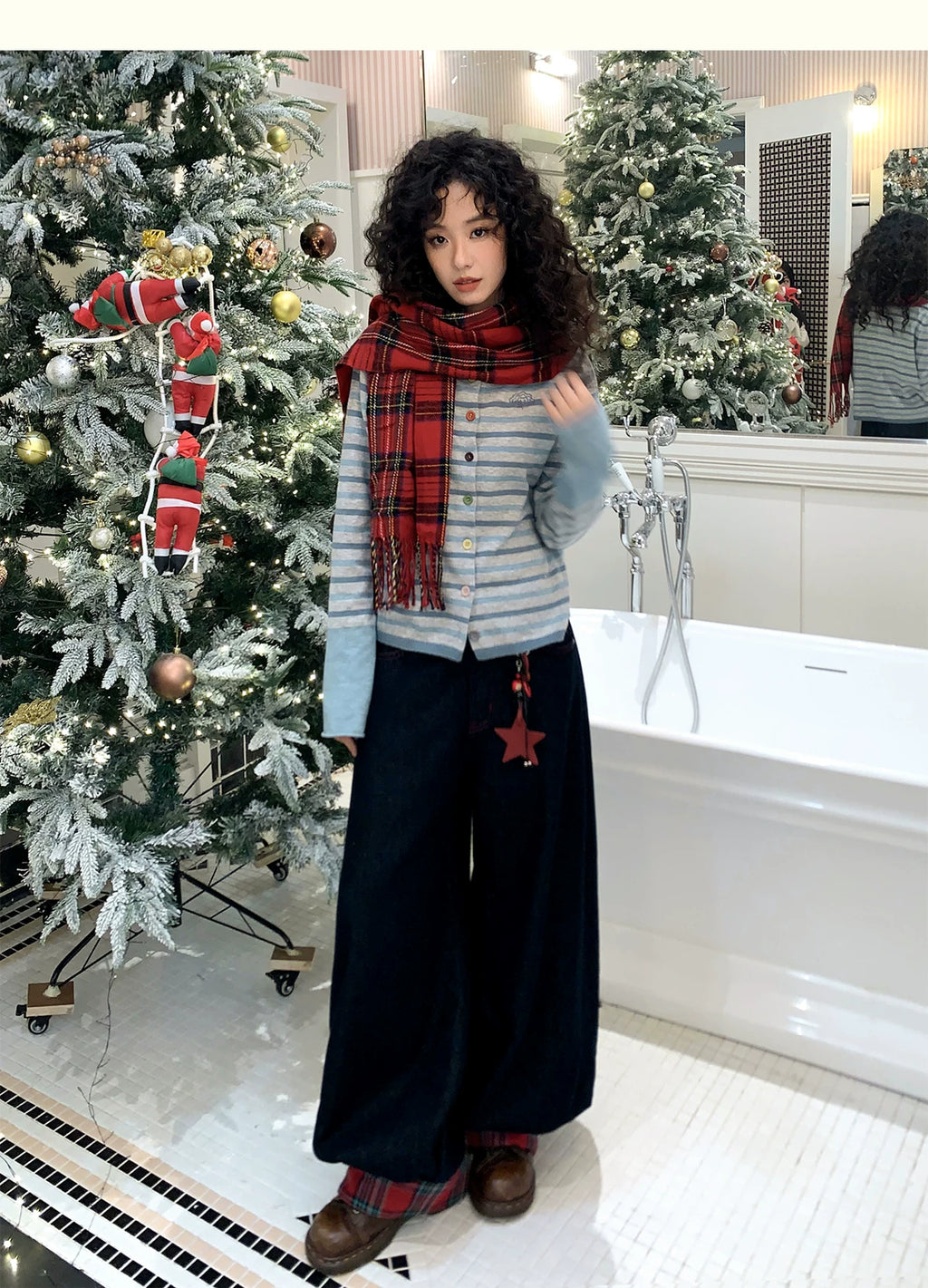 化学少女 | STRIPED CARDIGAN WITH SWEATER【ID:TN00154】