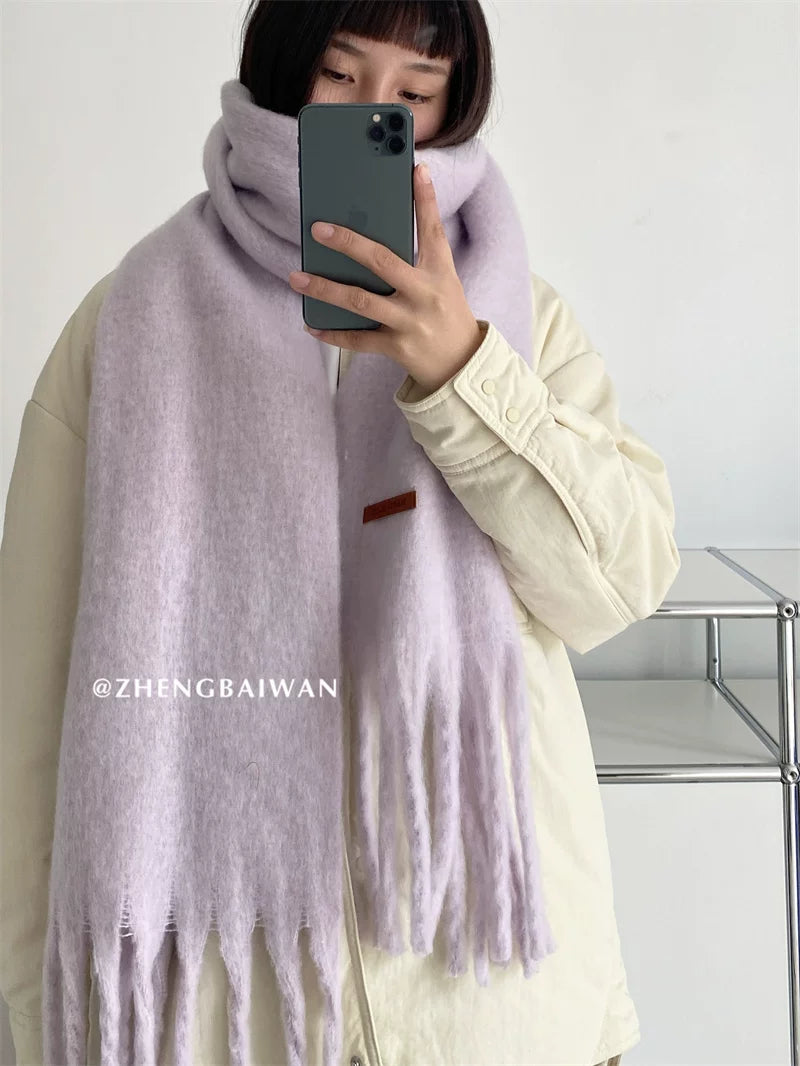 TRIA SELECT | PLUSH MACARON COLOR SCARF【ID:TN00133】