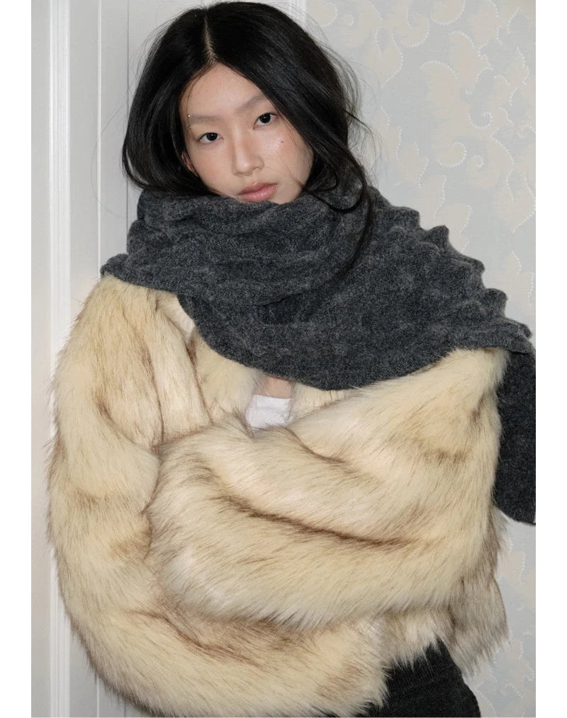 TRIA SELECT | THICK WOOL SCARF FOR WINTER【ID:TN00142】
