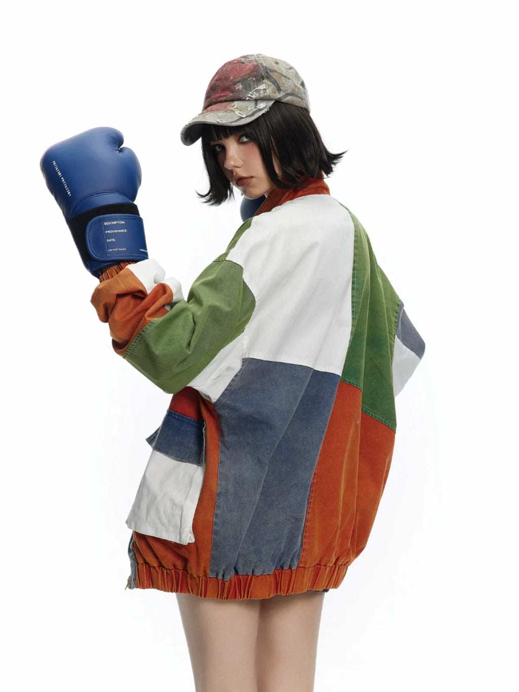 COLOR BLOCK SPLICING JACKET