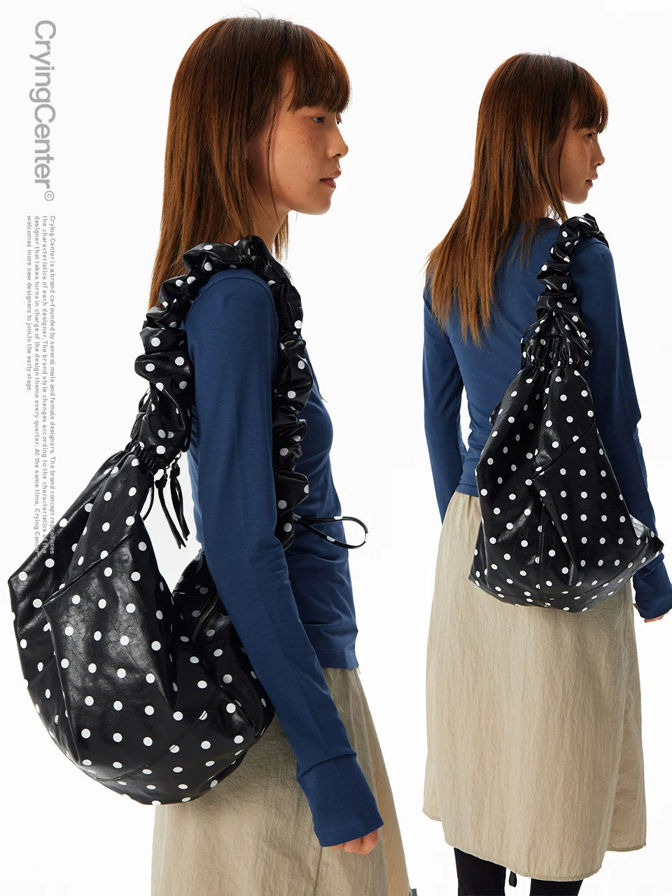 TWISTED DRAWSTRING LEATHER BACKPACK
