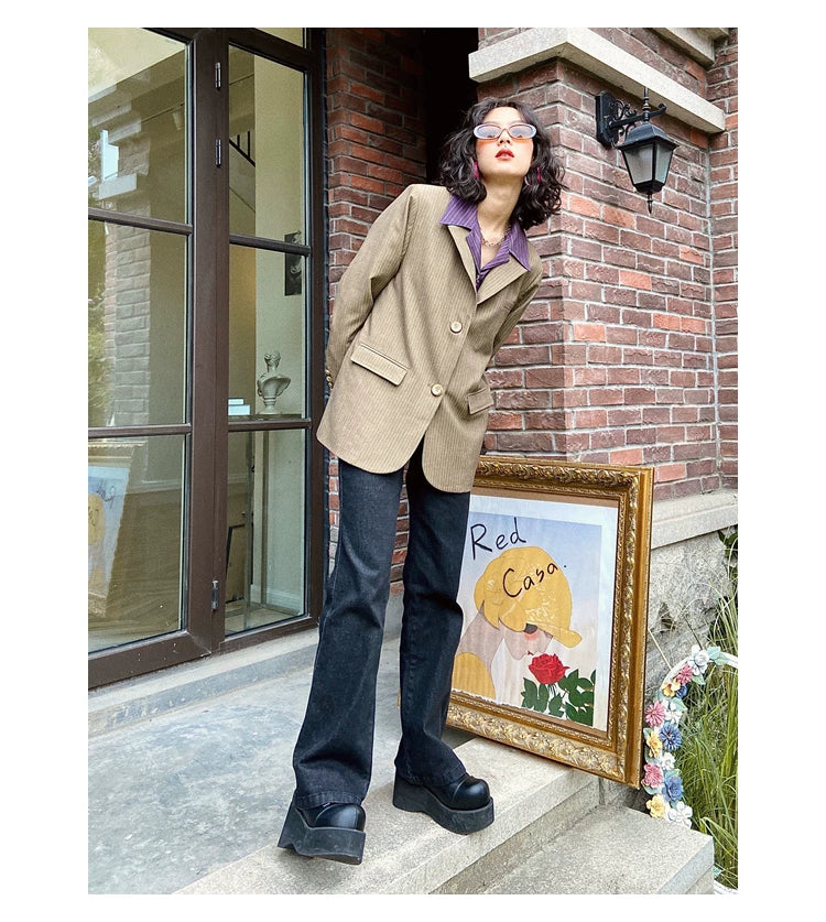 化学少女 | HIGH WAIST STRETCH JEANS【ID:TN00146】