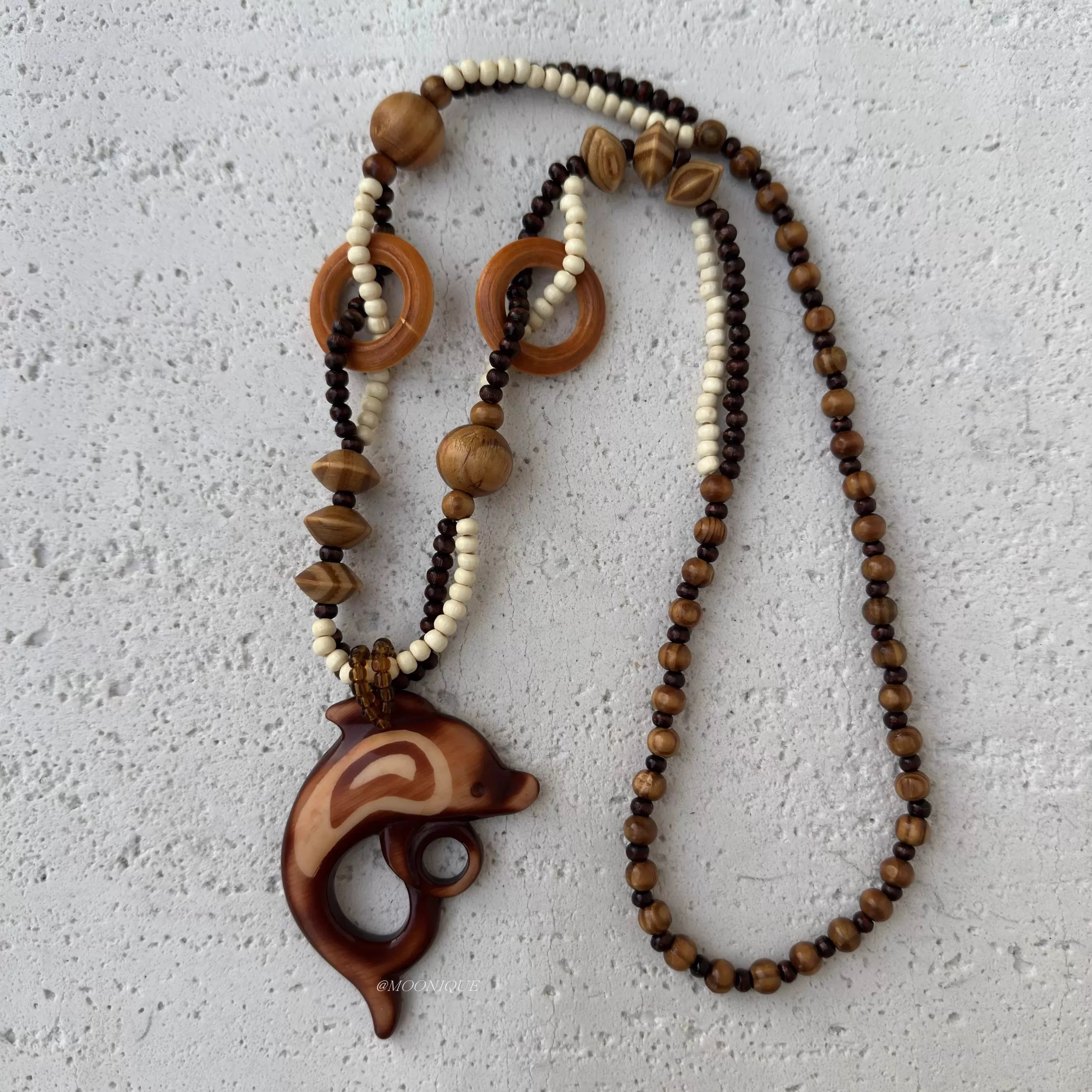 BOHEMIAN WOODEN STAR NECKLACE