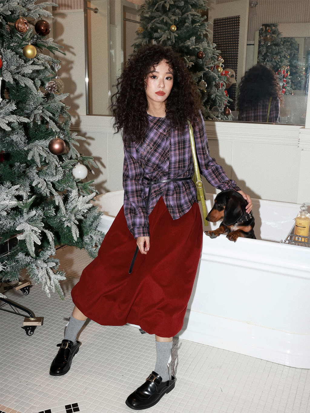 化学少女 | PLAID LONG SLEEVE SHIRT【ID:TN00161】