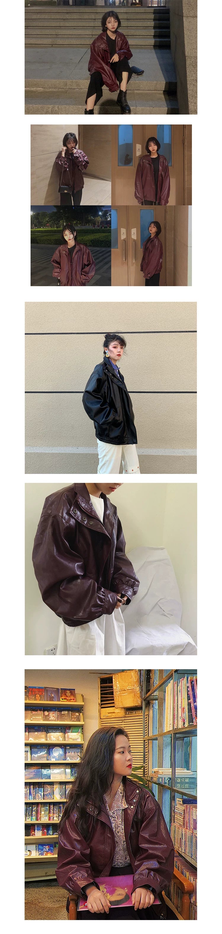 化学少女 | RETRO BIKER JACKET WITH BOA【ID:TN00144】