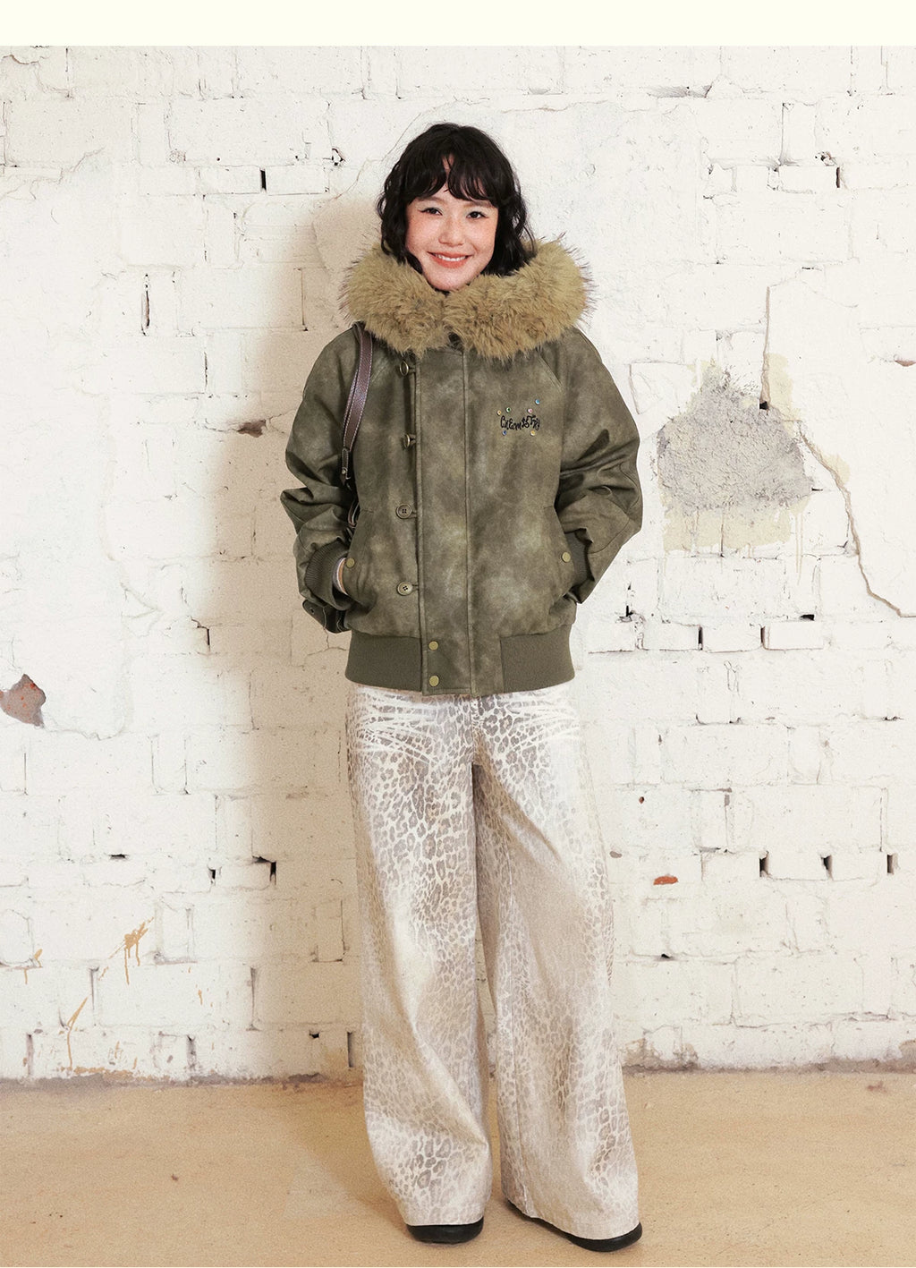 化学少女 | RETRO LEATHER DOWN PARKA【ID:TN00152】