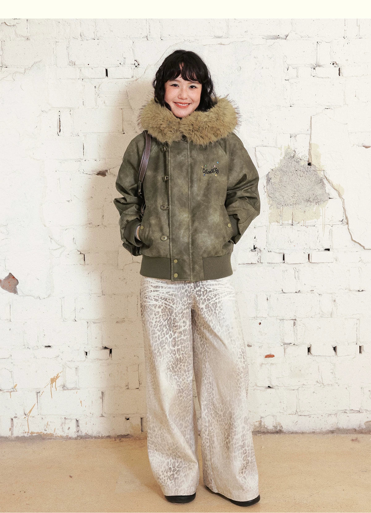 化学少女 | RETRO LEATHER DOWN PARKA【ID:TN00152】