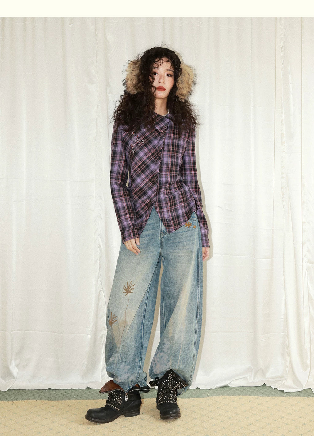 化学少女 | PLAID LONG SLEEVE SHIRT【ID:TN00161】