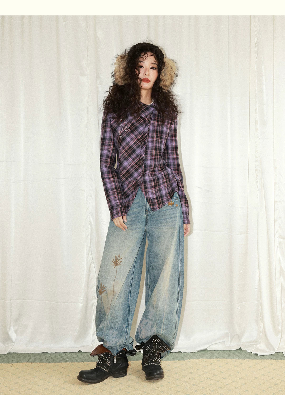 化学少女 | PLAID LONG SLEEVE SHIRT【ID:TN00161】