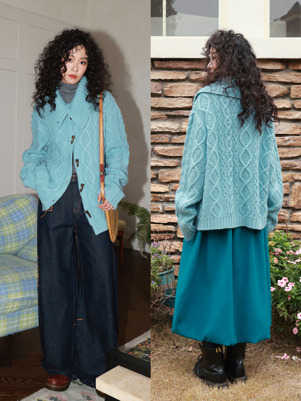 化学少女 | FLORAL KNIT CARDIGAN SWEATER【ID:TN00159】