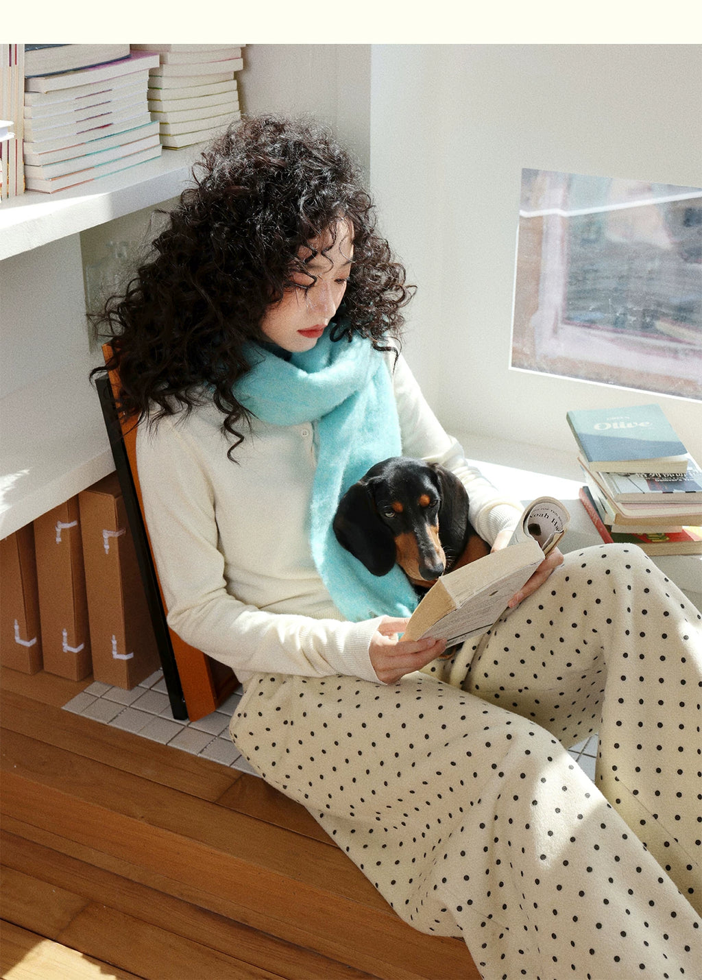 化学少女 | POLKA DOT CASUAL WOOL PANTS【ID:TN00155】