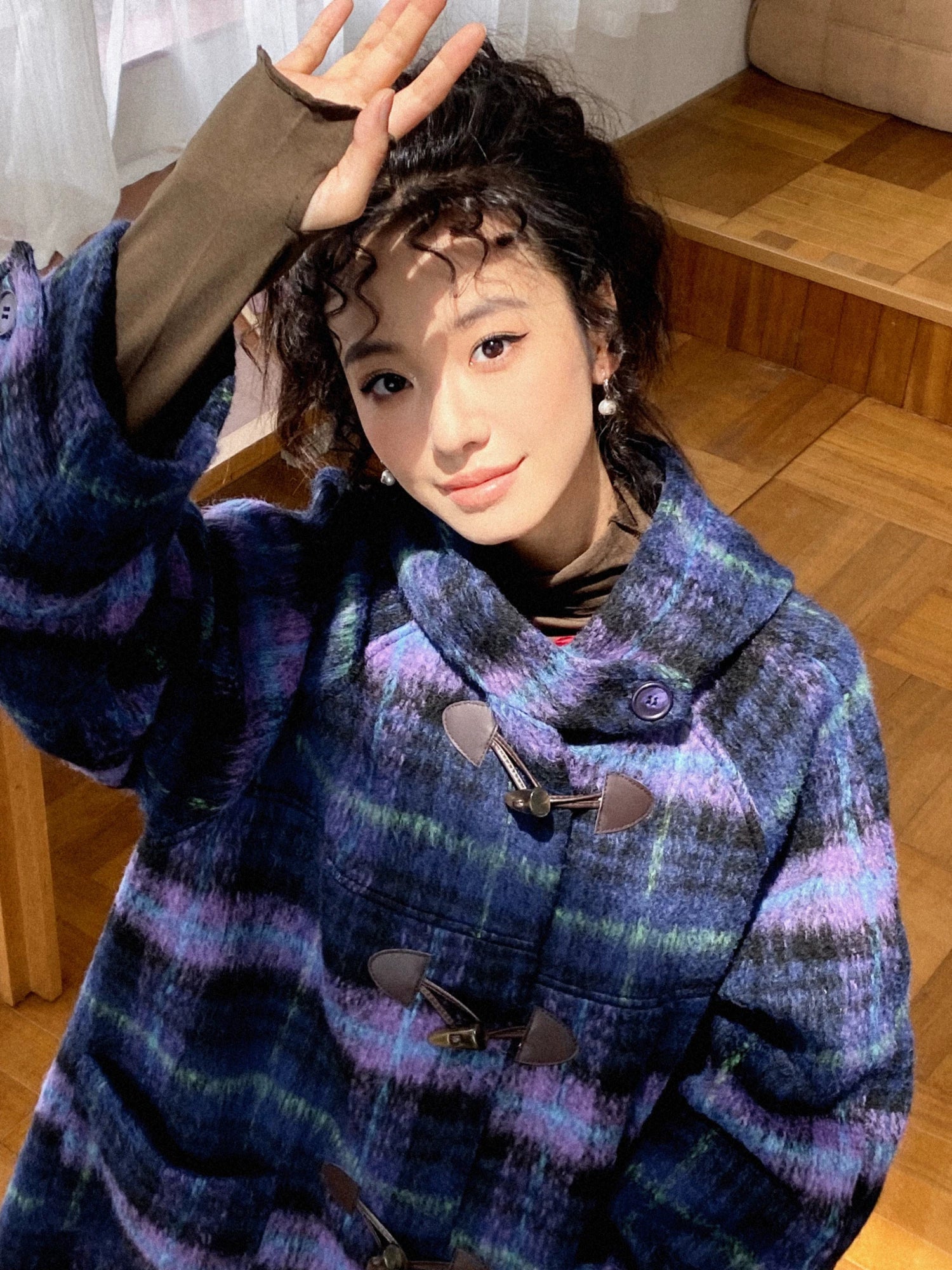 化学少女 | PLAID WOOL COAT JACKET【ID:TN00166】