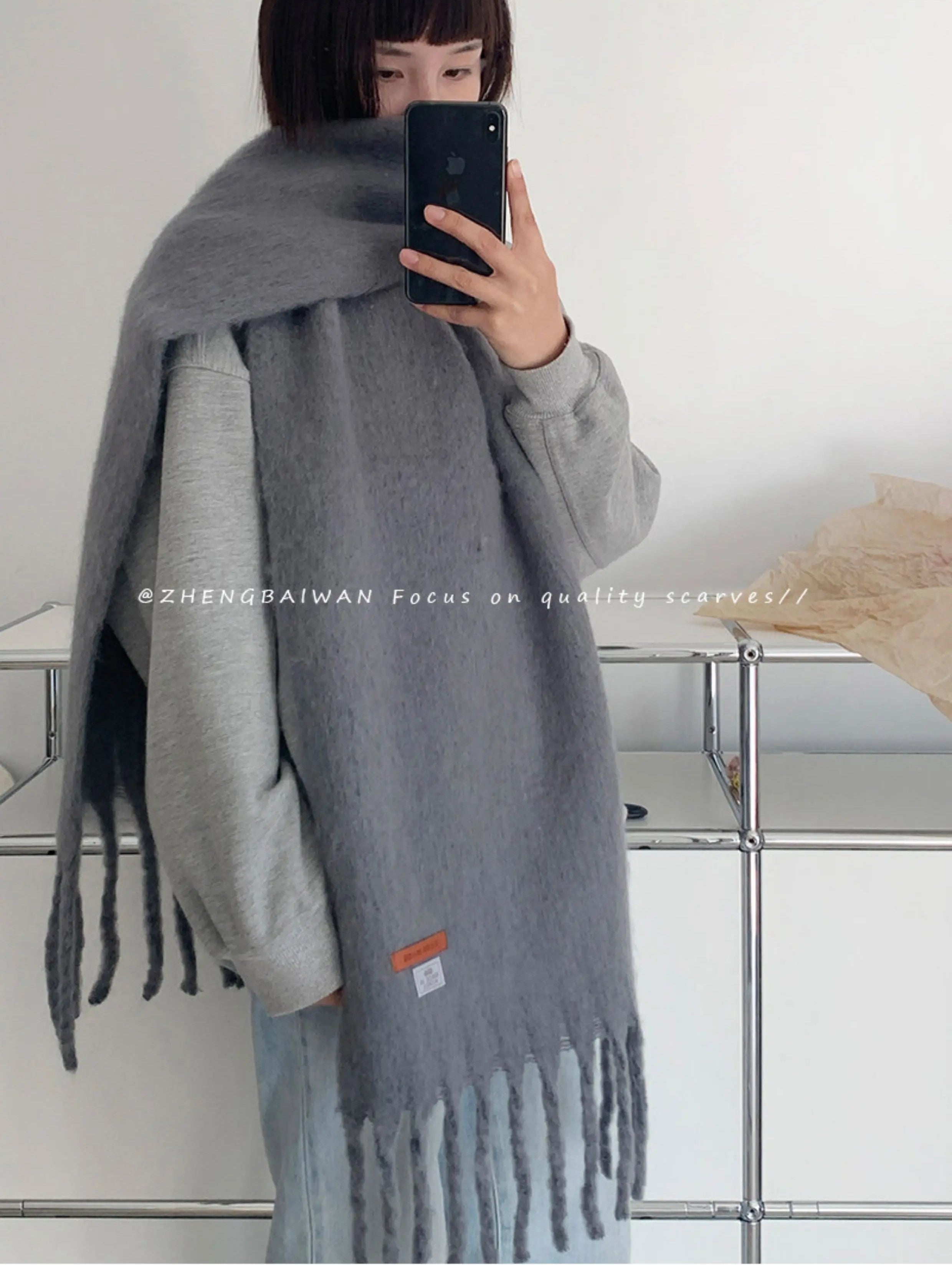 TRIA SELECT | PLUSH MACARON COLOR SCARF【ID:TN00133】