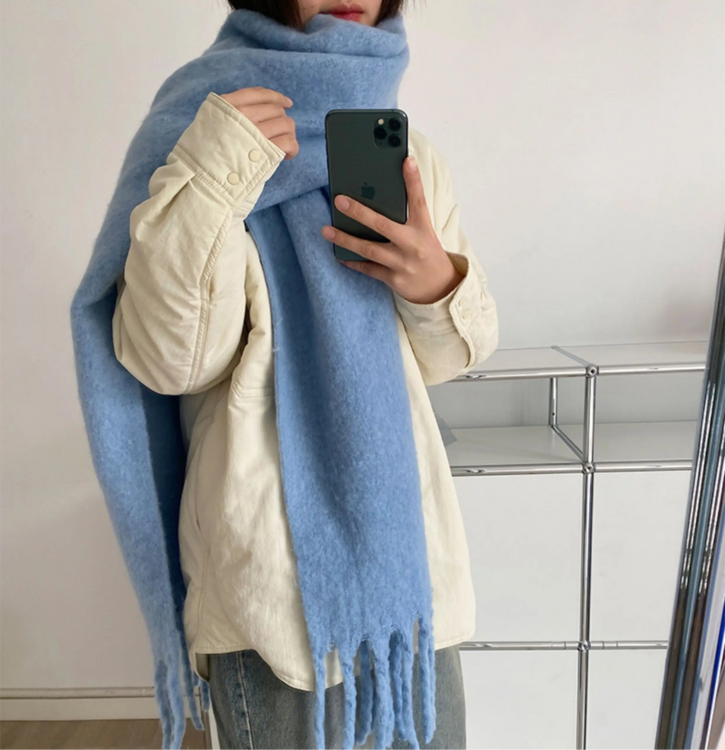 TRIA SELECT | PLUSH MACARON COLOR SCARF【ID:TN00133】