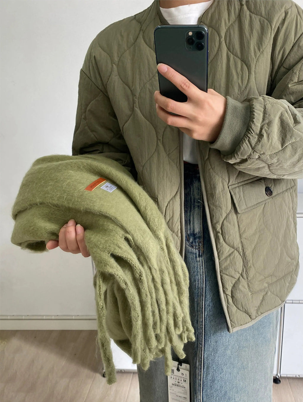 TRIA SELECT | PLUSH MACARON COLOR SCARF【ID:TN00133】