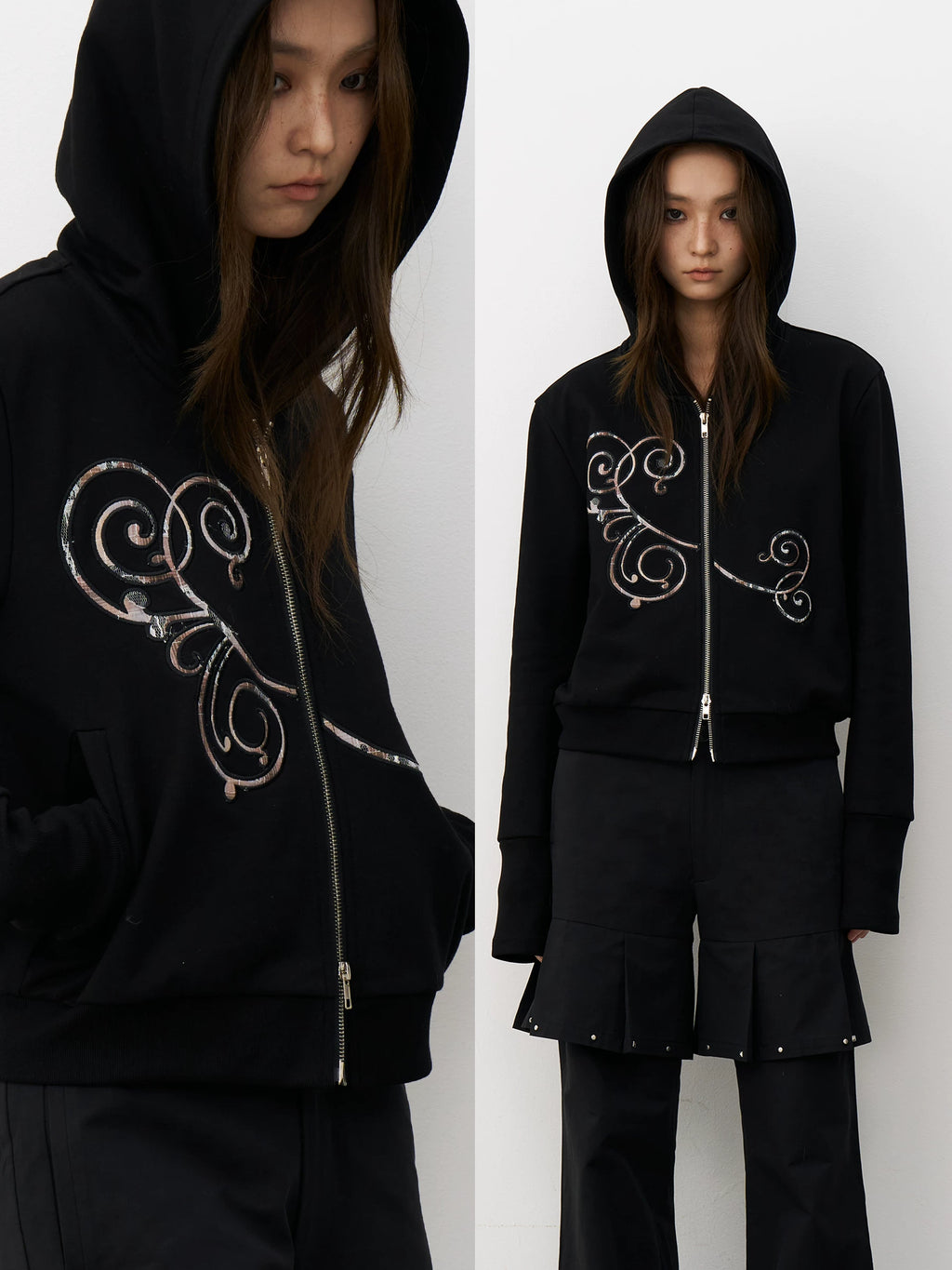 THELIGHT | RETRO HOODED CARDIGAN SWEATER【ID:TN00101】