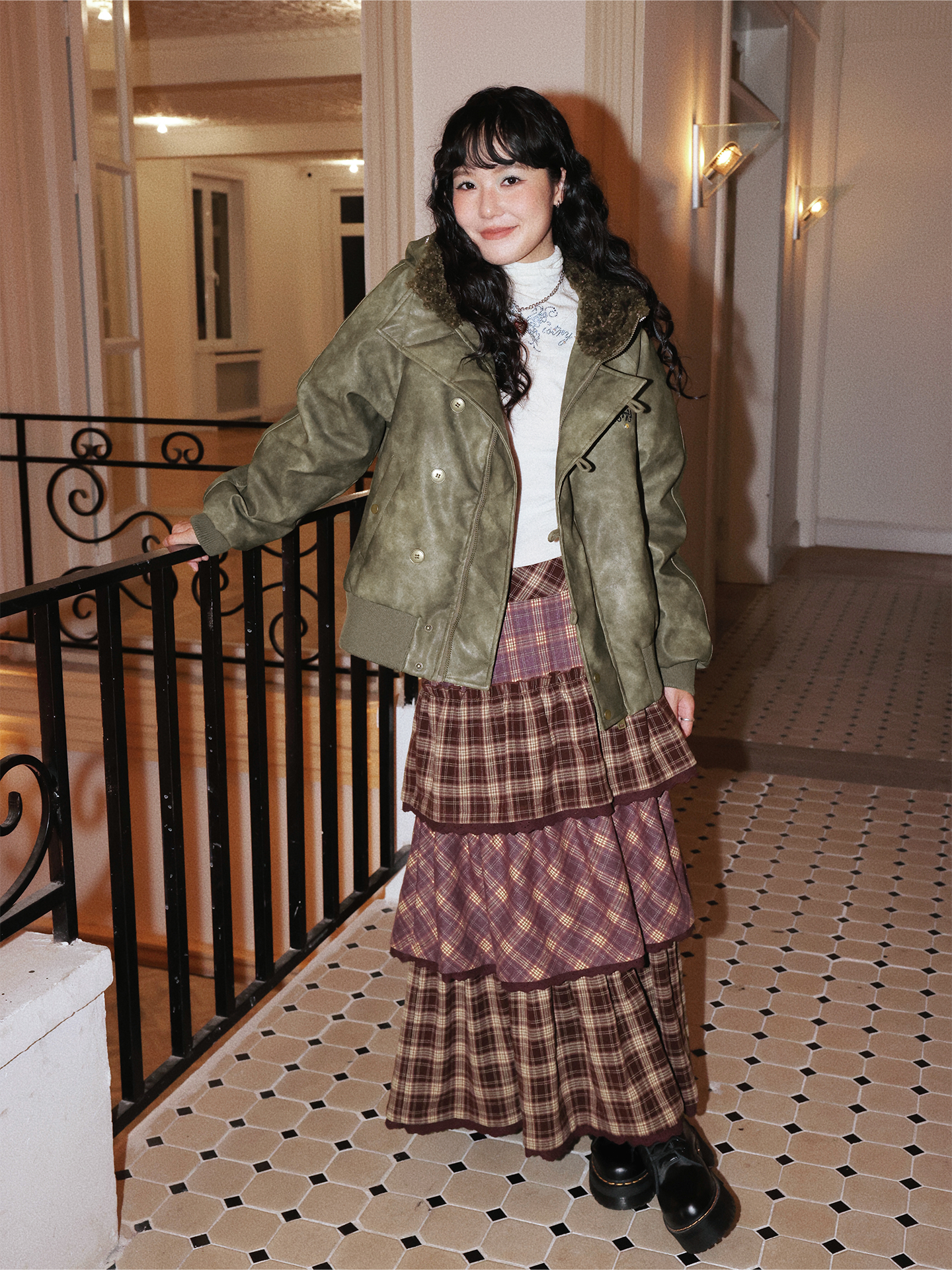 化学少女 | RETRO LEATHER DOWN PARKA【ID:TN00152】