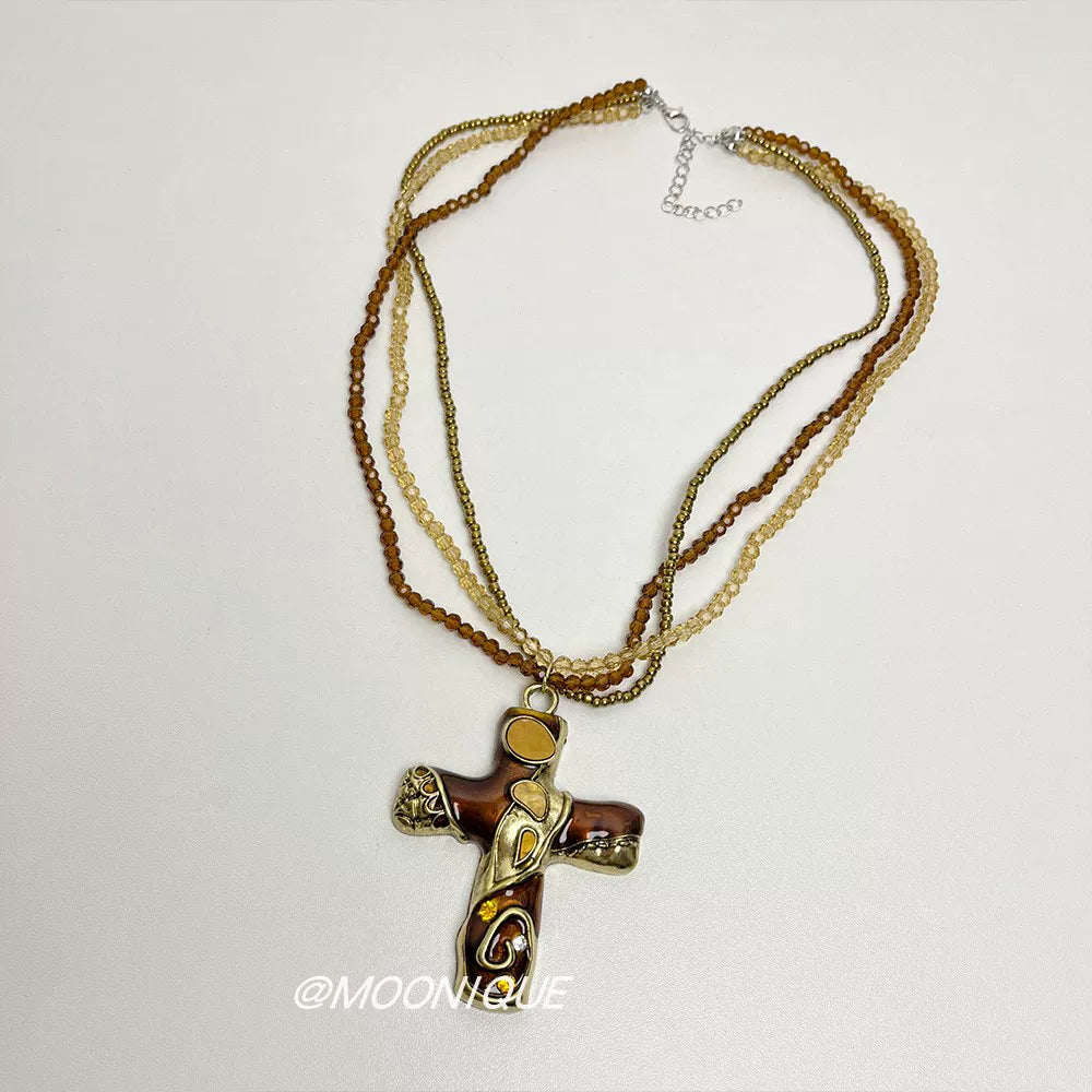 VINTAGE GOTHIC CRYSTAL NECKLACE