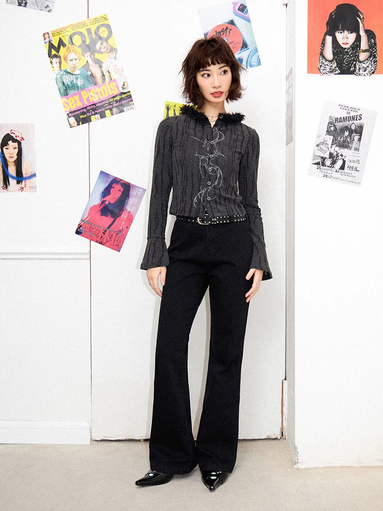 化学少女 | HIGH WAIST STRETCH JEANS【ID:TN00146】