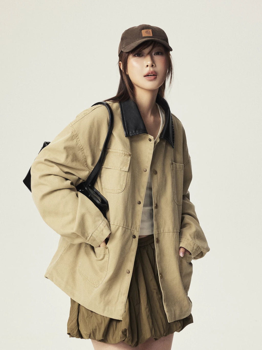 RETRO WORKWEAR LEATHER JACKET