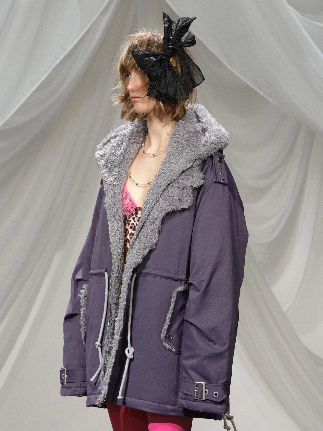 HOODED WOOL COTTON JACKET
