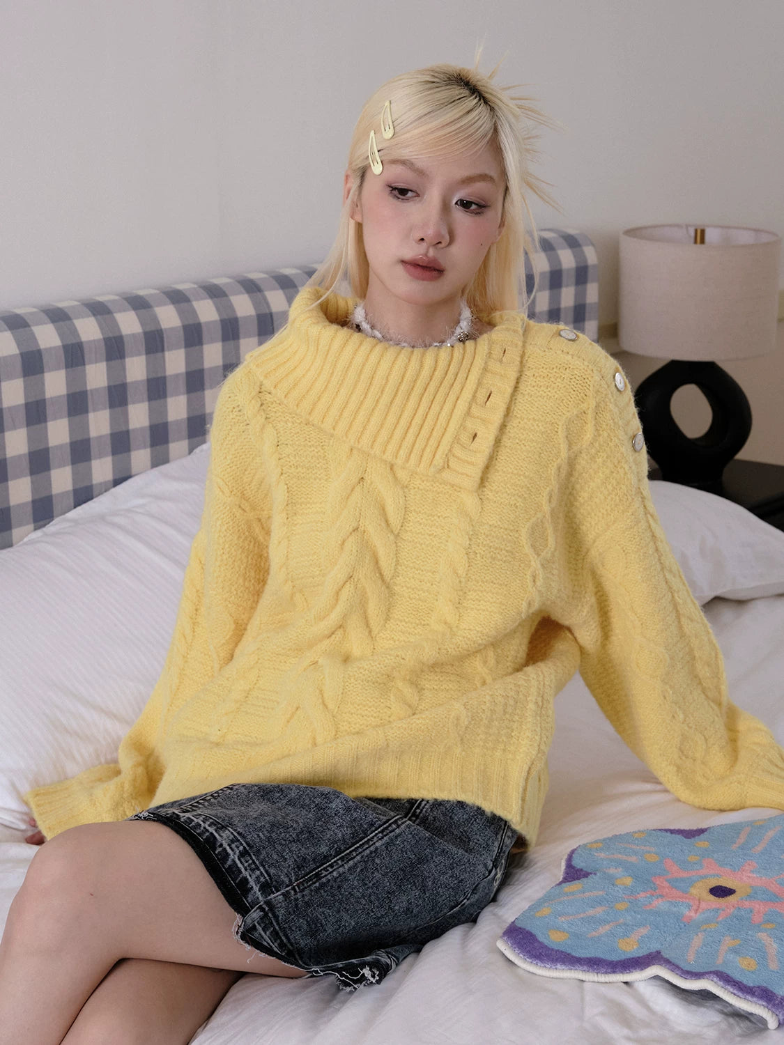 化学少女 | SLOUCHY WOOL MOHAIR SWEATER【ID:TN00147】